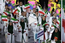 رژه کاروان ایران در مراسم افتتاحیه المپیک ریو 2016