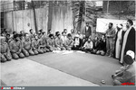 دفترحزب جمهوری اسلامی ،دیدار آیت الله دکتر بهشتی  باجمعی از رزمندگان ِ عازم جبهه ها