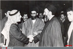 دفترحزب جمهوری اسلامی ، شهید آیت الله بهشتی وآیت الله خامنه ای دراستقبال از یک میهمان اردنی