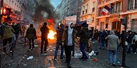 درگیری خشونت آمیز پلیس و تظاهرات کنندگان در پاریس